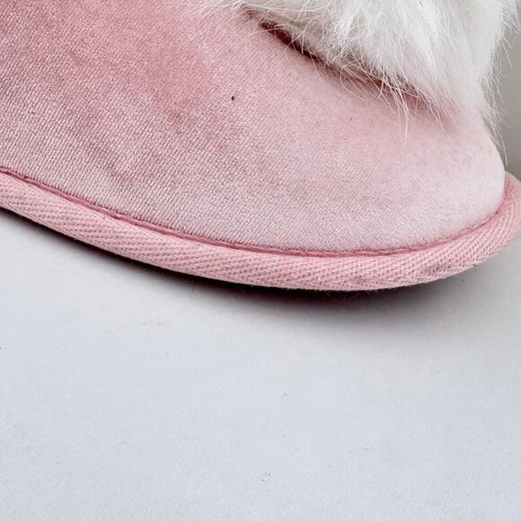 NWT Victorias\'s Secret Velvet Pom Pom Slippers Retro Glam M - Picture 5 of 8